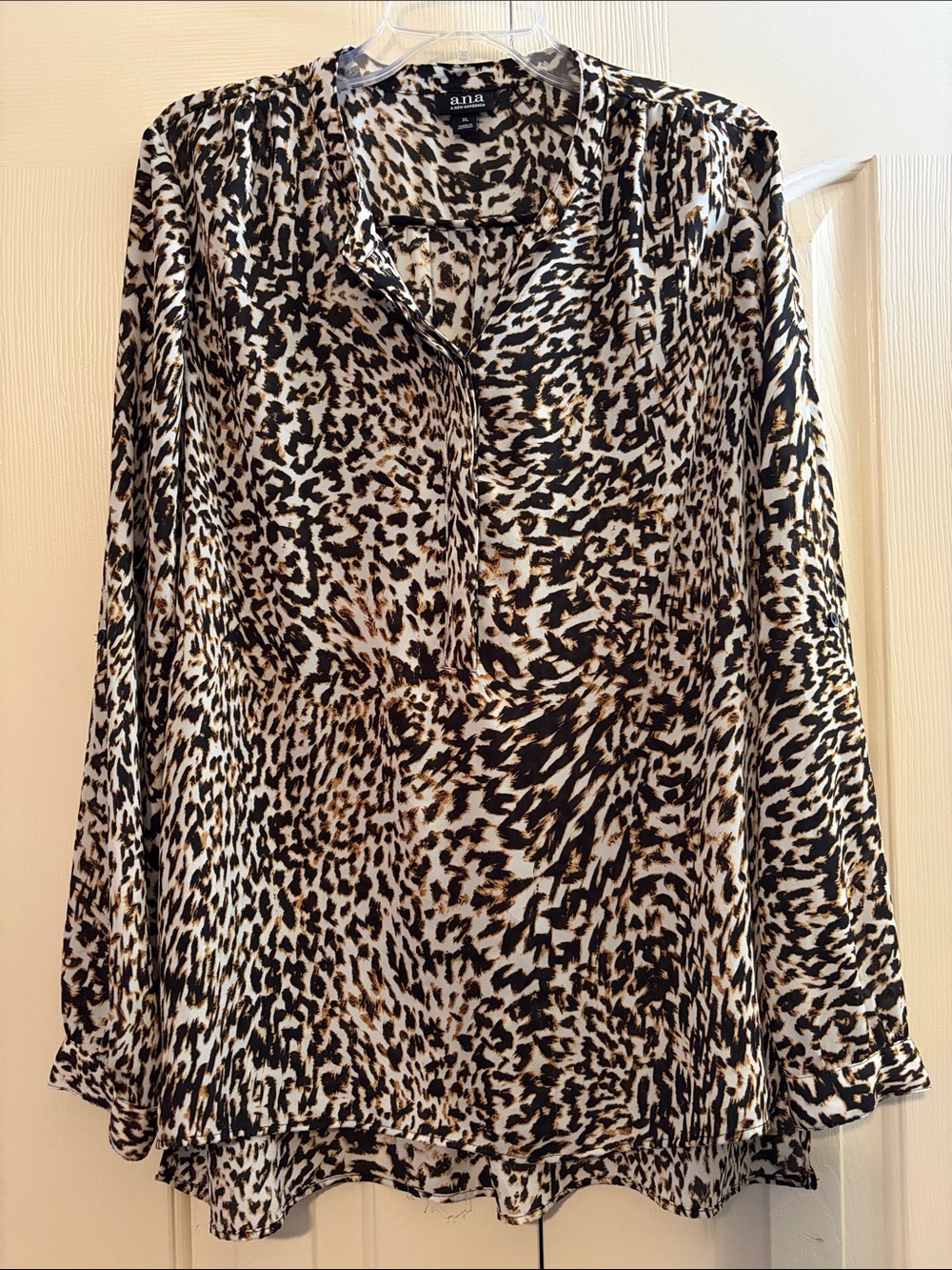 a.n.a Animal Print Skirt in Black and Cream
